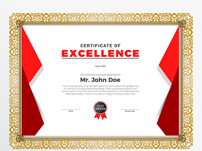 achievement  award certificated design template