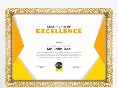 achievement  award certificated design template