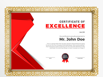 achievement  award certificated design template