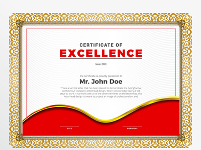 achievement  award certificated design template