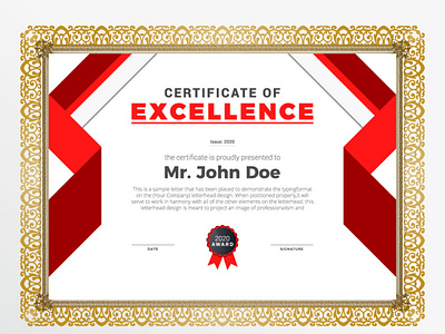 achievement  award certificated design template