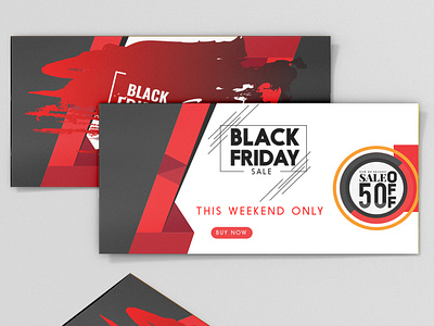 black Friday sale gift card banner template