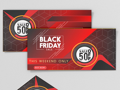 black Friday sale gift card banner template