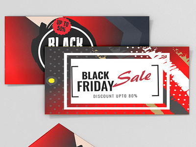 black Friday sale gift card banner template