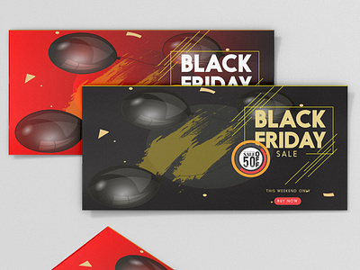 black Friday sale gift card banner template