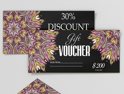 Gift Voucher sale gift card banner template advertising background banner card certificate christmas coupon discount gift holiday invitation present price promotion sale special store ticket vector voucher