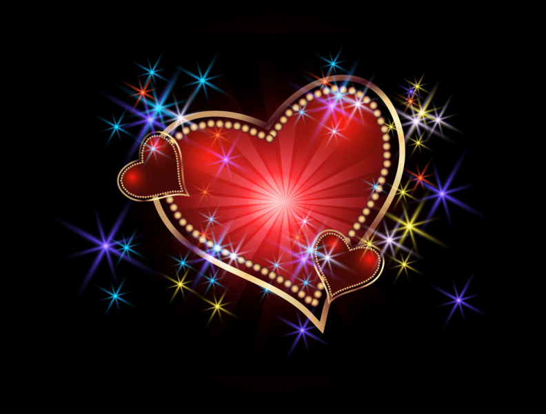 My love neon heart icons for valentines day. vector illustration 2104164  Vector Art at Vecteezy