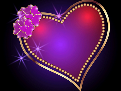 valentines neon light effect heart vector