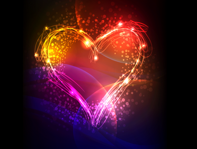 valentines neon light effect heart vector by Md Shopon Hossen on Dribbble