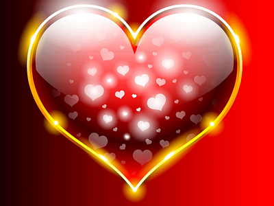 valentines neon light effect heart vector