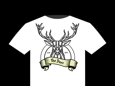 Deer T Shirt Design Vector 01