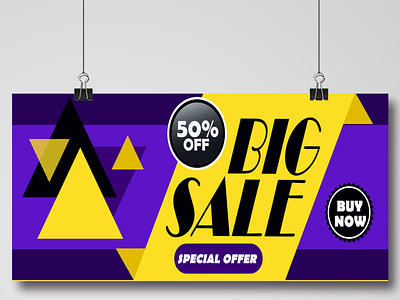 Big sale banner design vector