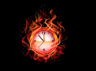 Creative design vector with watch Fire action abstract action artistic black creative design effect energy explosion fire flame glowing graphic luxury motion orange pyrotechnics shine shiny vector