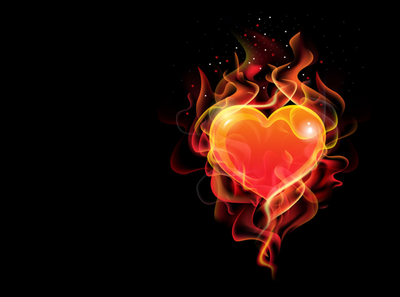 Creative design vector with Heart Fire action by Md Shopon Hossen on ...