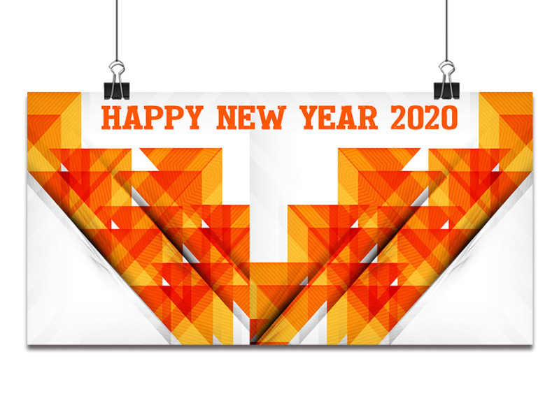 Happy New Year 2020 Banner Design Vector By Md Shopon Hossen On