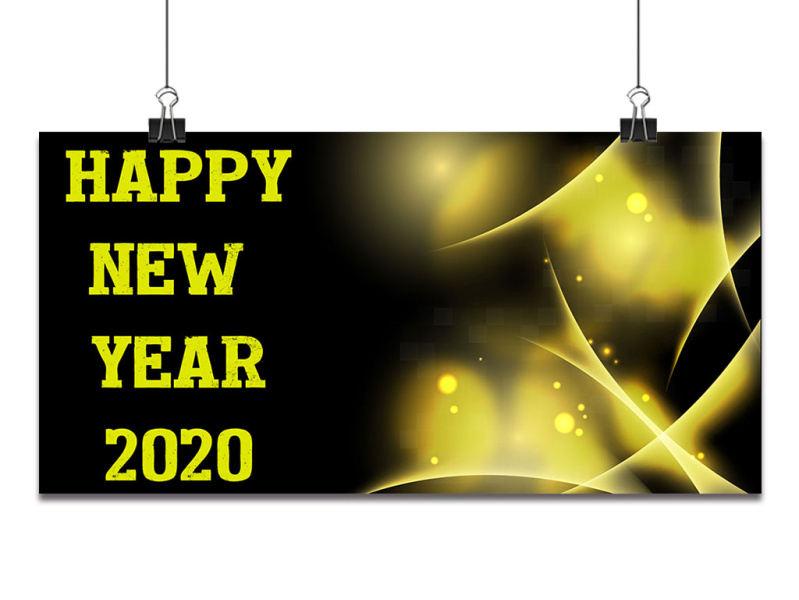 Happy New Year 2020 Banner Design Vector By Md Shopon Hossen On