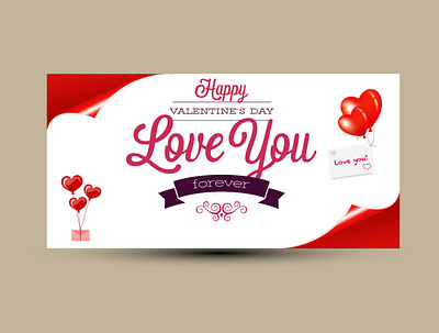 Happy valentines day banner design template abstract background banner beautiful card confetti day decor decoration design drawing february gift greeting happy heart holiday illustration isolated letter