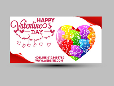 Happy valentines day banner design template background banner beautiful card confetti day decoration design february gift greeting happy heart holiday illustration isolated letter love offer paper