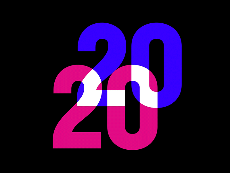 Happy new year_2020 typography animation