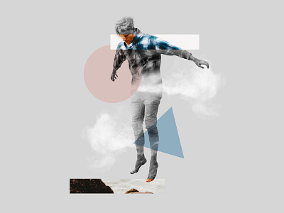 In the clouds art collage design digital art digital collage digital design graphic design