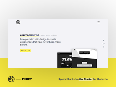 Personal Rebrand debut shot ui web design website website redesign