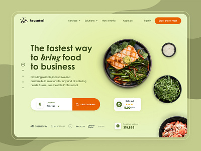 Heycater Website Design branding caterer catering concept design figma food food delivery ui ui ux ux web design website website design