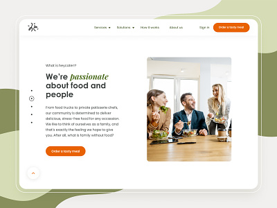 Heycater - the best food supplier caterer catering concept design figma food food delivery ui ui ux ux web design website