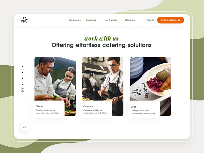 Catering has never been easier caterer catering concept design figma ui ui ux ux web design website