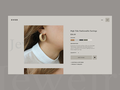 Svod Product Page concept design ecommerce product product page shop store ui ui ux ux web design