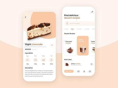 Dessert Mobile App concept design figma minimal mobile ui ui ux ux