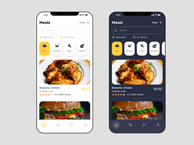Food app screen clean design figma food and drink food app foodie meal minimal mobile recreation relaxation restaurant restaurant app round search ui ux