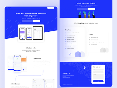 Easy Pay Platform's website redesign design fintech website webui
