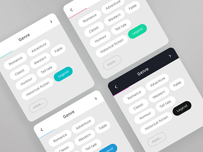 Cards for book genres app book app card ui cx design design thinking interface design product design ui ux web