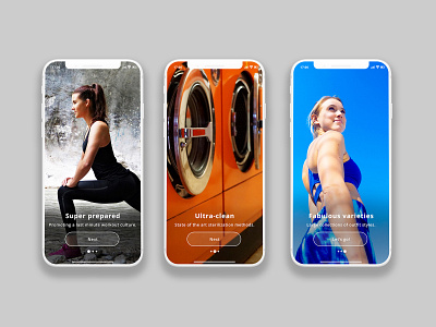 On Boarding concept for BringKit app clean creative design fashion fitness interface ios ui ux workout