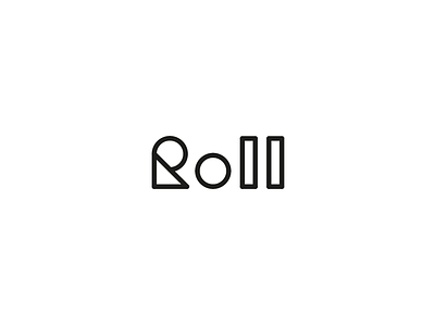 Roll rebrand bw design identity logo roll