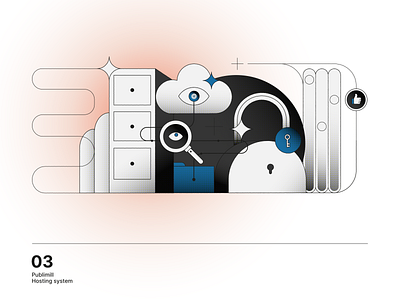 Illustrations for Publimill No.3 geometric hosting illustration journal science system