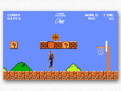 Stephen Curry Video Game Mode golden state warriors mario msg nba pixels retro stephen curry warriors