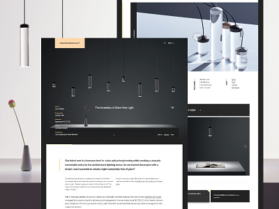 Vessel clean lamp landing light minimal simple ui web webdesign webpage website