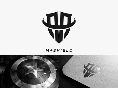 m shield design illustration letter lettering logotype mark monogram symbol type typography