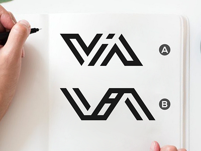 VIA logo branding illustration letter logotype mark monogram symbol typography ui vector