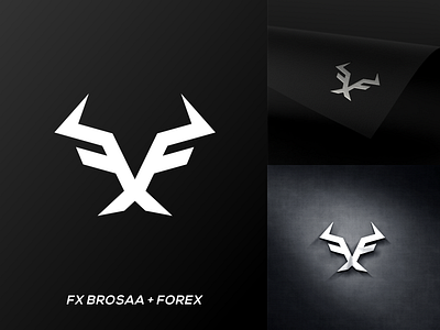 fx FOREX BULL design illustration letter logo logotype mark monogram symbol typography ui