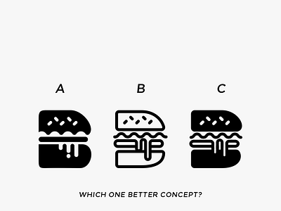 B for Burger Which One you will go? illustration