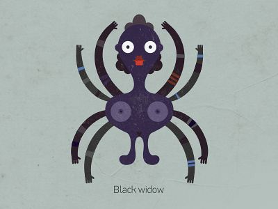 Black Widow black insect spider spiderwoman widow