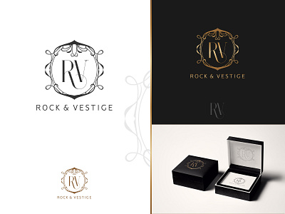 Rock & Vestige - Logo antique art art noveau classic creative decorative elegant jewellery logo vintage