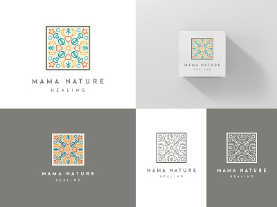 Mama Nature - Logo branding creative decorative graphics hand drawn logo natural nature pictograms