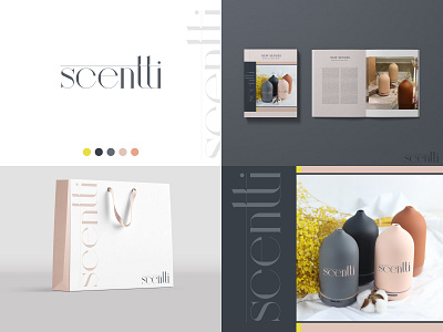 scentti - logo & brand aroma brand colorful creative design elegant essential oils fragrance logo