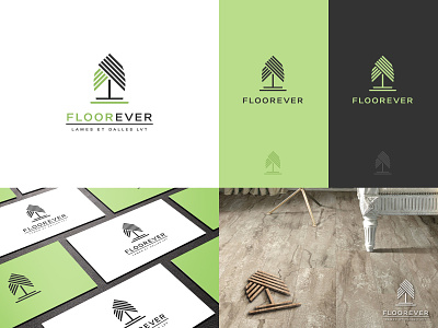 Floorever - Logo design branding creative design eco friendly environmental flooring graphic design green logo nature