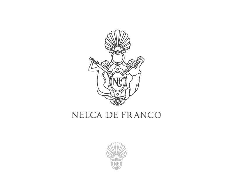 Nelca De Franco - logo italian design elegant classy creative classic art logo hand drawn