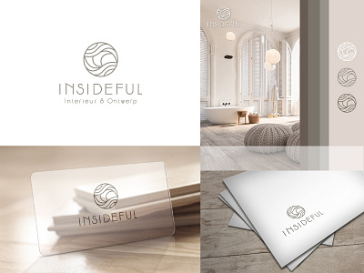 Insideful - Brand style creative elegant hand drawn interior interior design logo natural pastel colors soft