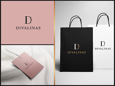 Divalinas - Logo design classic creative decorative design elegant fashion feminine logo luxury typographic